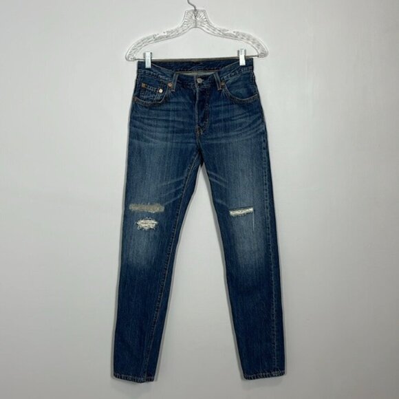 LEVI'S 501 STRAIGHT LEG JEANS size 25 - Picture 2 of 9